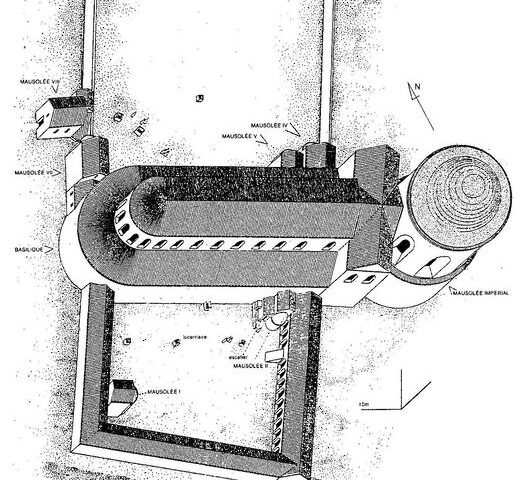 Ricostruzione della basilica (vista dall'alto)