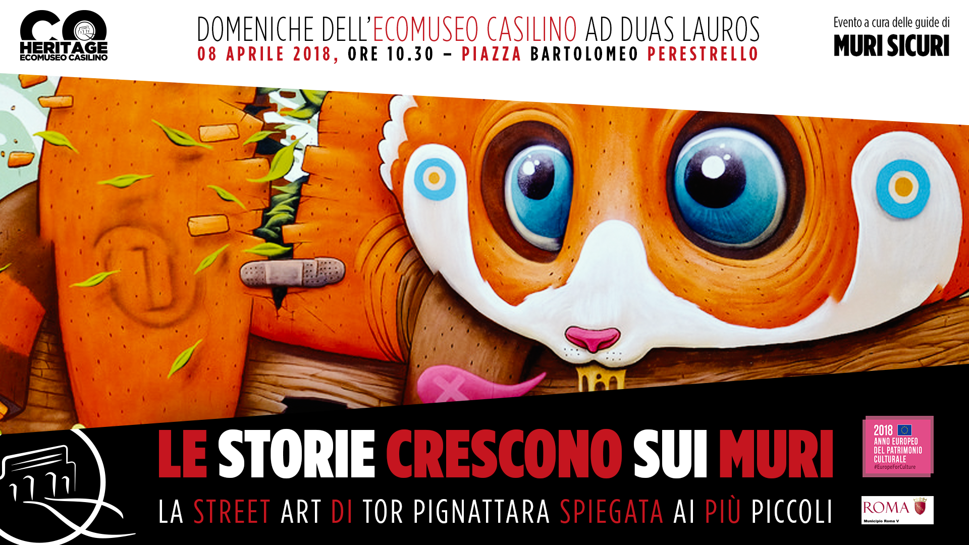 Domeniche dell’Ecomuseo Casilino: Le storie crescono sui muri (Street art family tour)