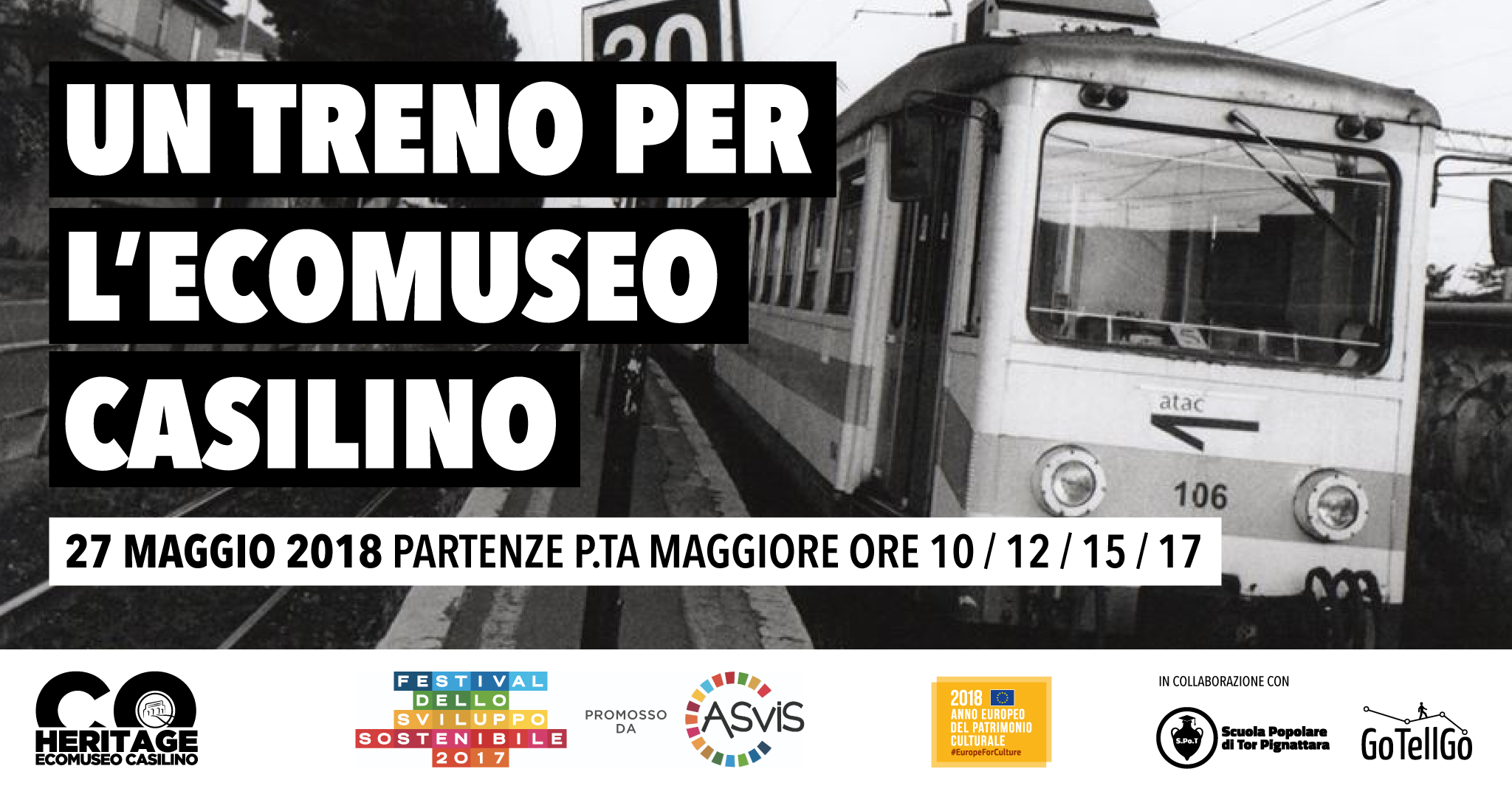 Un treno per l’Ecomuseo Casilino: alla scoperta del patrimonio culturale di tre quartieri popolari romani