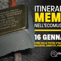 Itinerari della memoria. Il 16 gennaio parte la 3a edizione del programma “Memorie d’Inciampo”