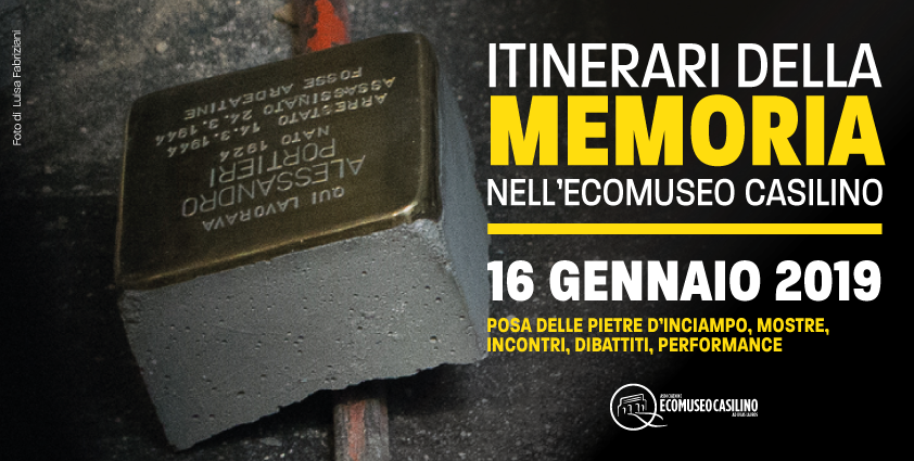 Itinerari della memoria. Il 16 gennaio parte la 3a edizione del programma “Memorie d’Inciampo”