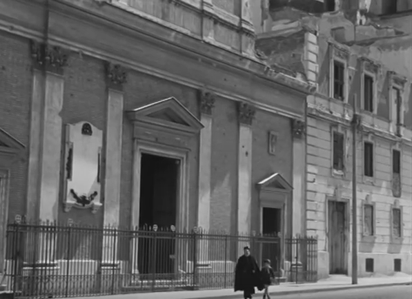 Roma città aperta - Scena davanti la Chiesa di Sant'Elena