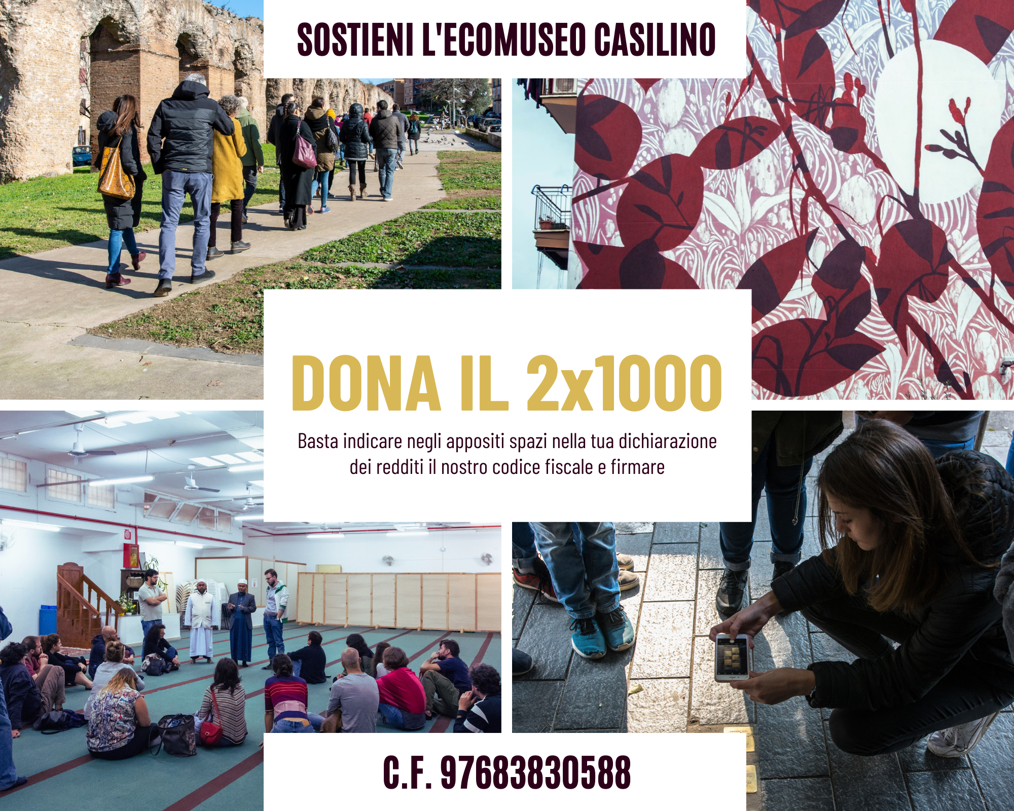 Dona il tuo 2×1000 all’Ecomuseo Casilino